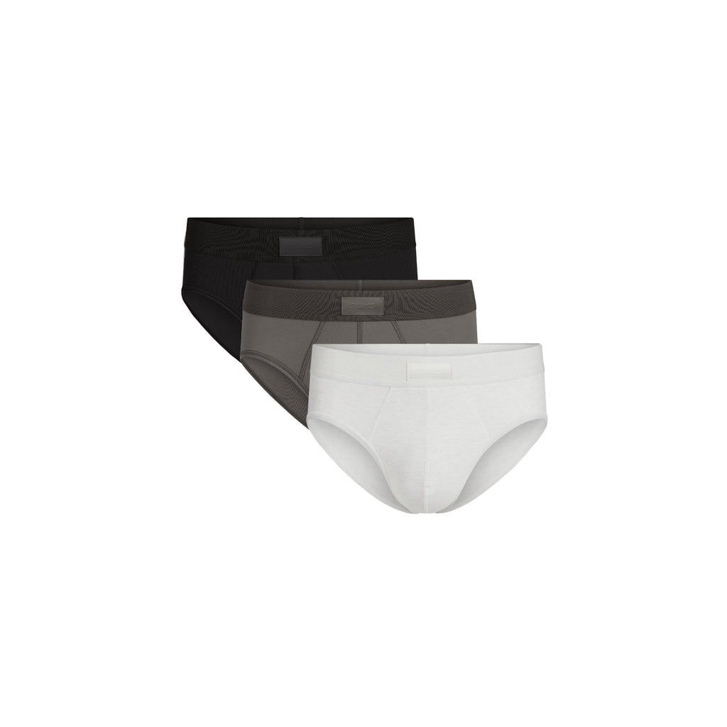 SKIMS COTTON MENS BRIEF 3-PACK | HEATHER MULTI