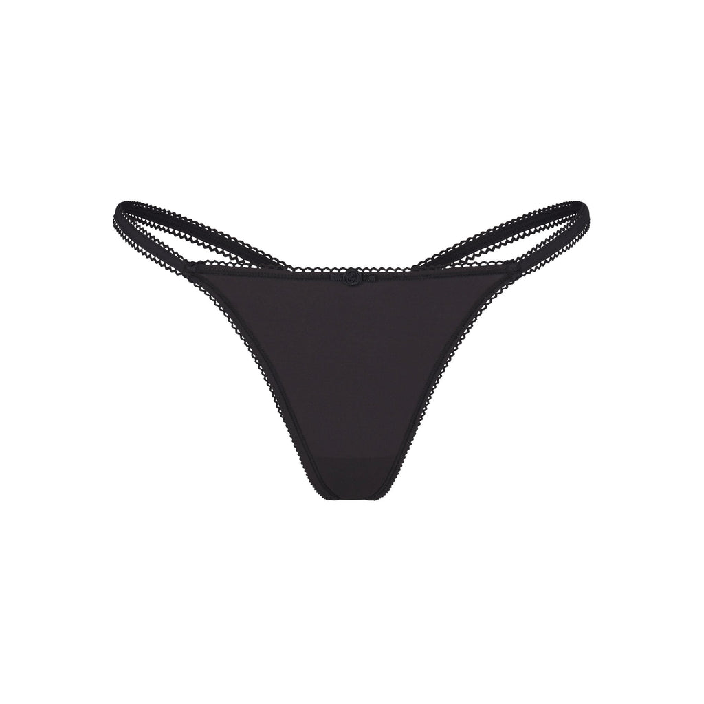 FITS EVERYBODY PICOT STRING THONG | ONYX