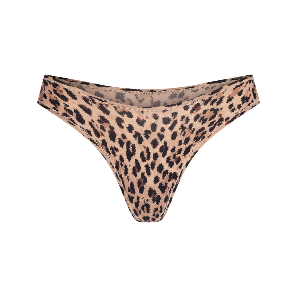 FITS EVERYBODY DIPPED FRONT THONG | SIENNA JAGUAR PRINT