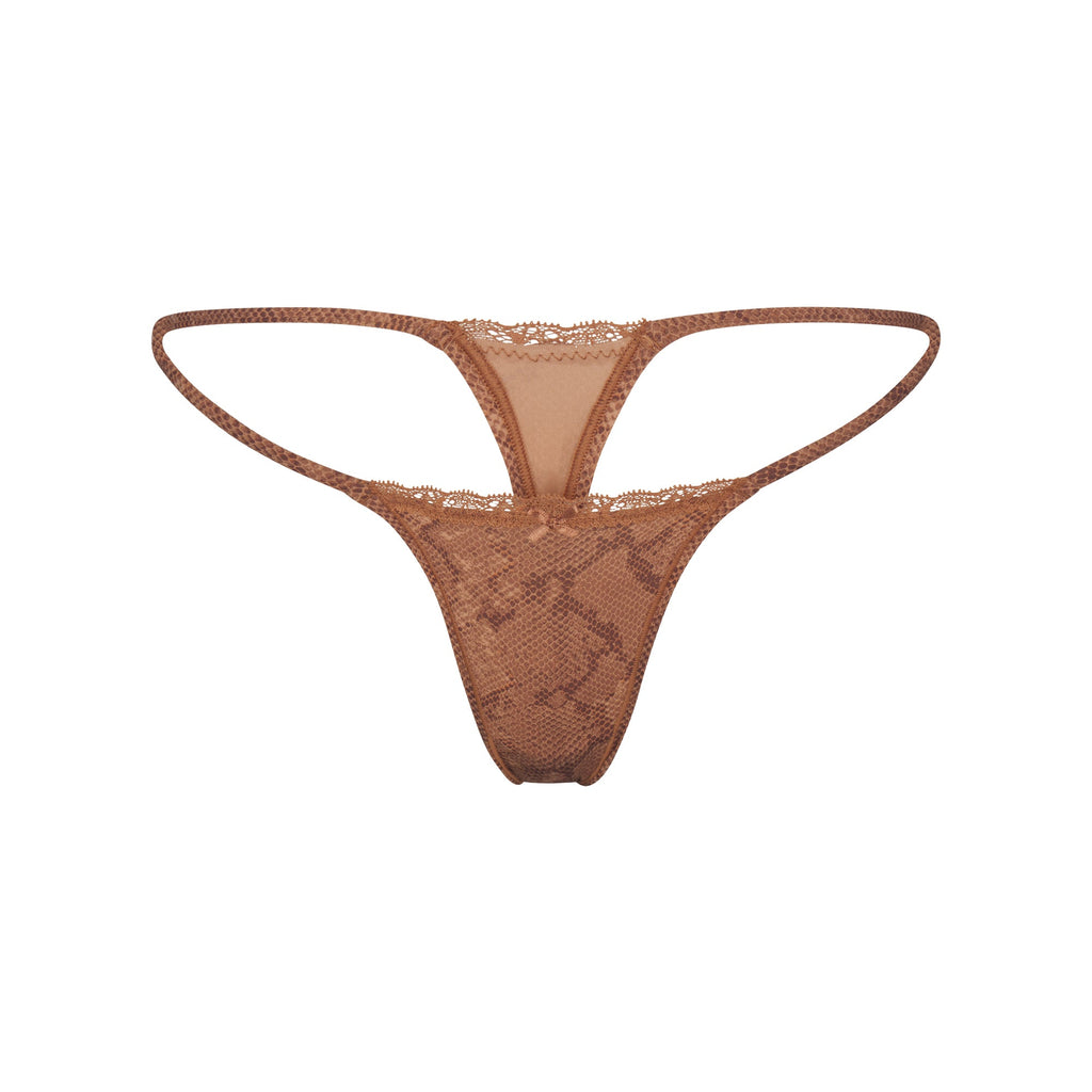 FITS EVERYBODY LACE STRING THONG 4-PACK | JASPER SNAKE MULTI