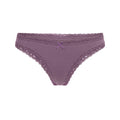 LIGHTWEIGHT COTTON LACE THONG | FIG TONAL