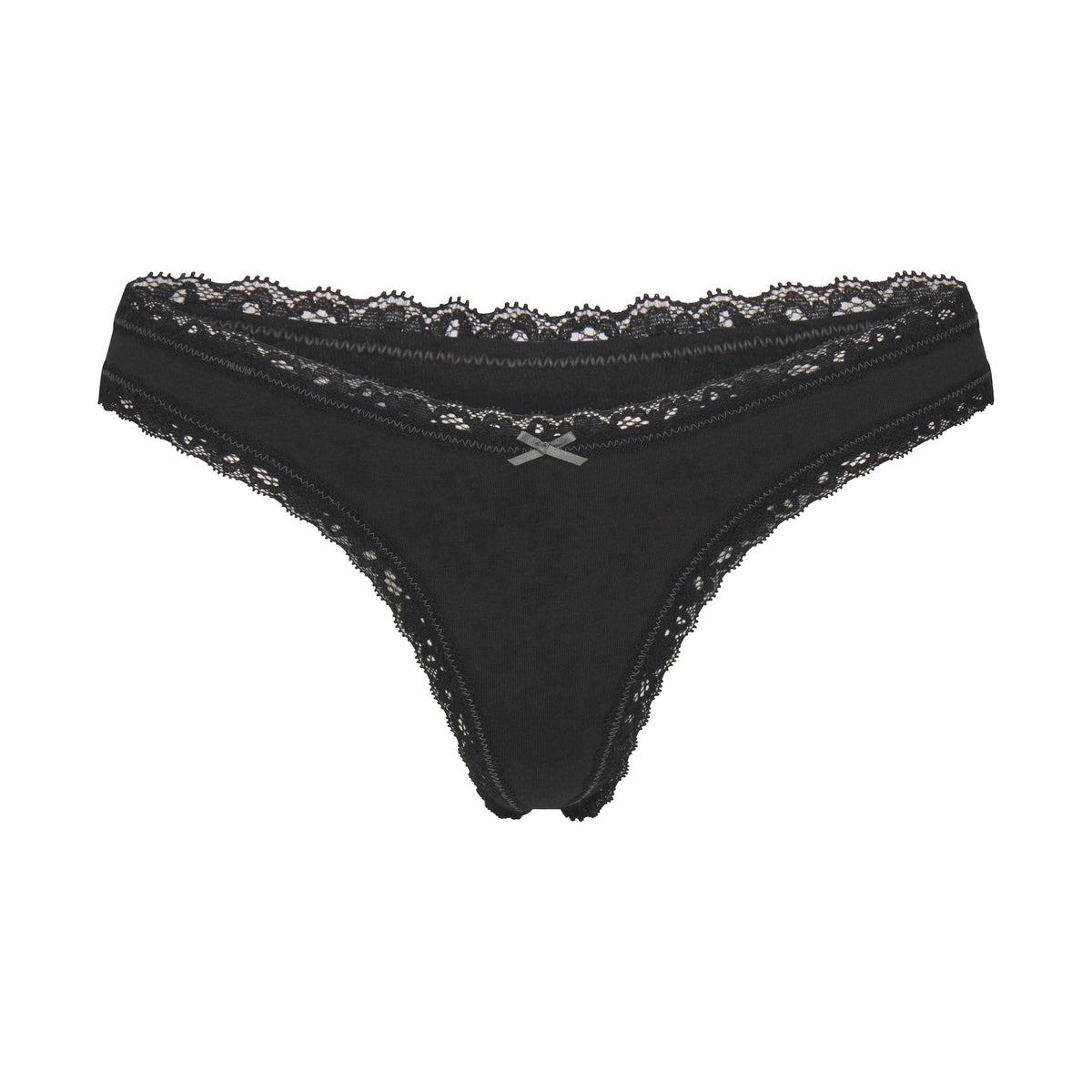 LIGHTWEIGHT COTTON LACE THONG | SOOT