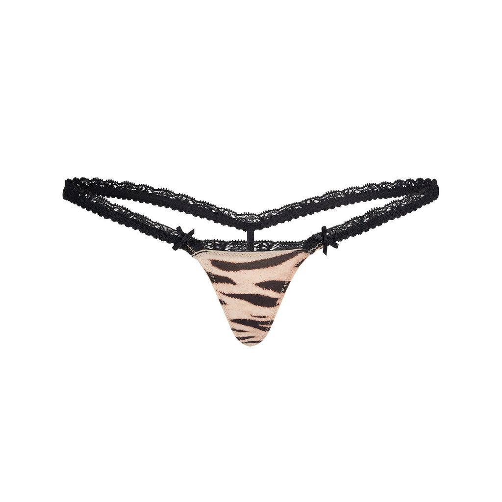 FITS EVERYBODY LACE MICRO THONG | SAND TIGER PRINT