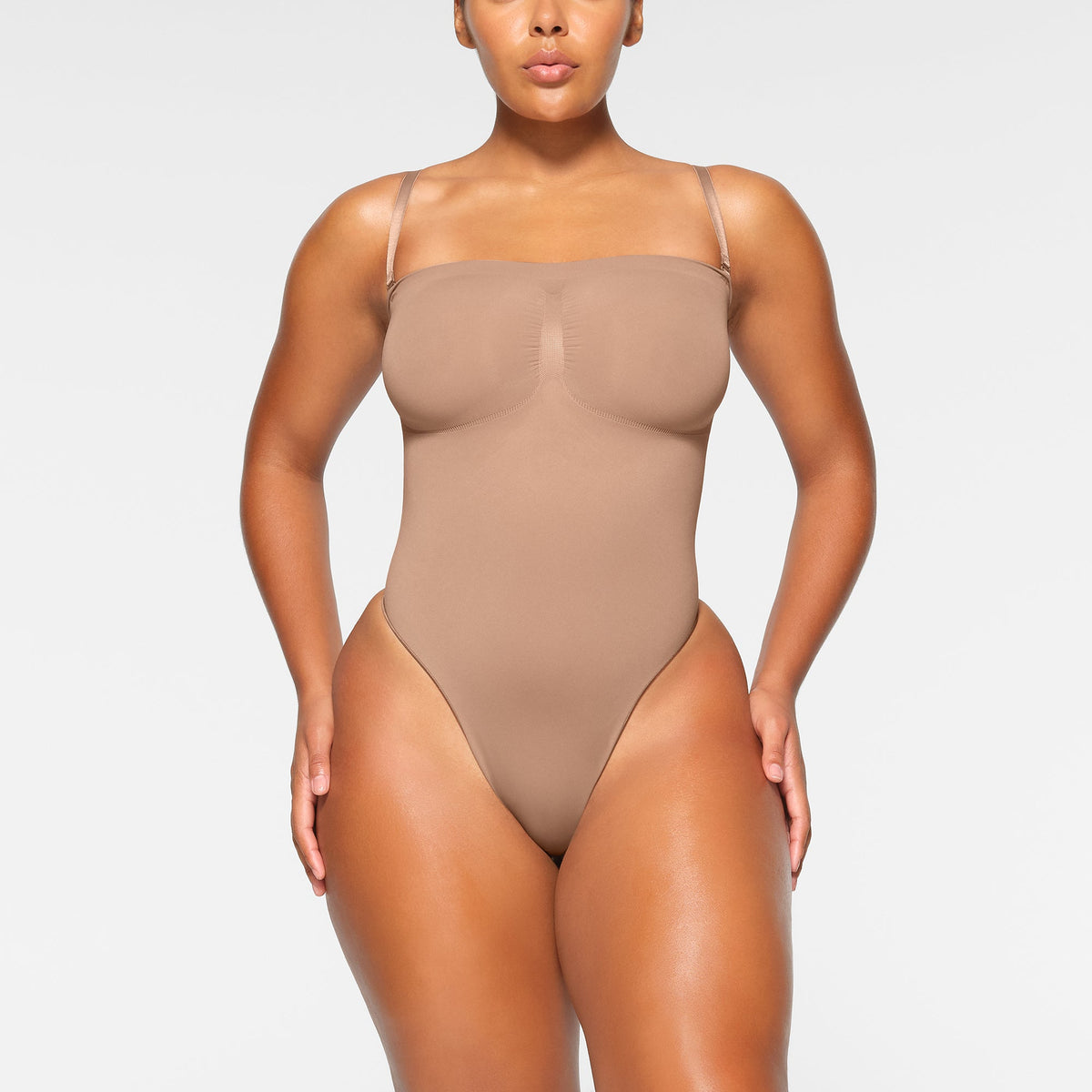 SEAMLESS SCULPT STRAPLESS THONG BODYSUIT | SIENNA