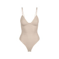 COTTON SHAPEWEAR THONG BODYSUIT | LINEN