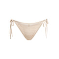 SIGNATURE SWIM DIPPED TIE BIKINI BOTTOM | EGRET CROCODILE PRINT