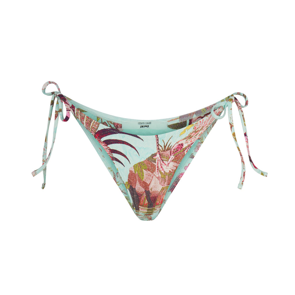 ROBERTO CAVALLI X SKIMS DIPPED TIE BIKINI BOTTOM | FAGIANELLA PRINT
