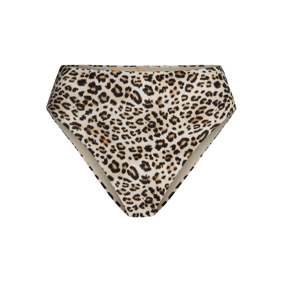 SIGNATURE SWIM HIGH-WAISTED BIKINI BOTTOM | CHAMPAGNE LEOPARD PRINT