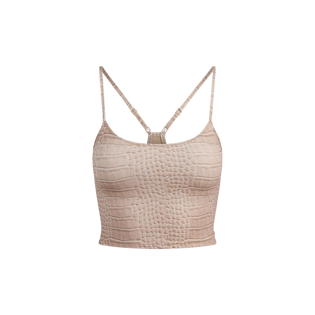 SIGNATURE SWIM CAMI TOP | DUNE CROCODILE PRINT