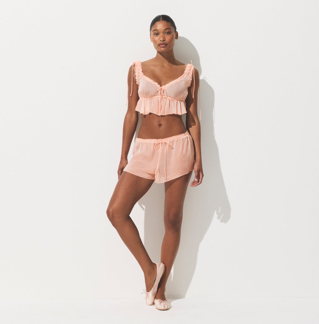 SKIMS ROMANCE BABYDOLL AND SHORT SET | PRIMROSE