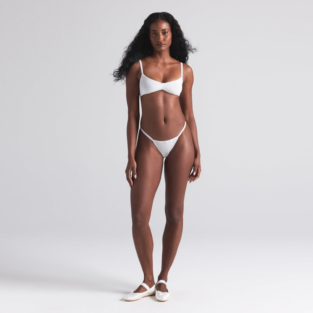 FITS EVERYBODY PICOT SKIMPY SCOOP BRALETTE 2-PACK | MARBLE AND CLOUD BOW PRINT