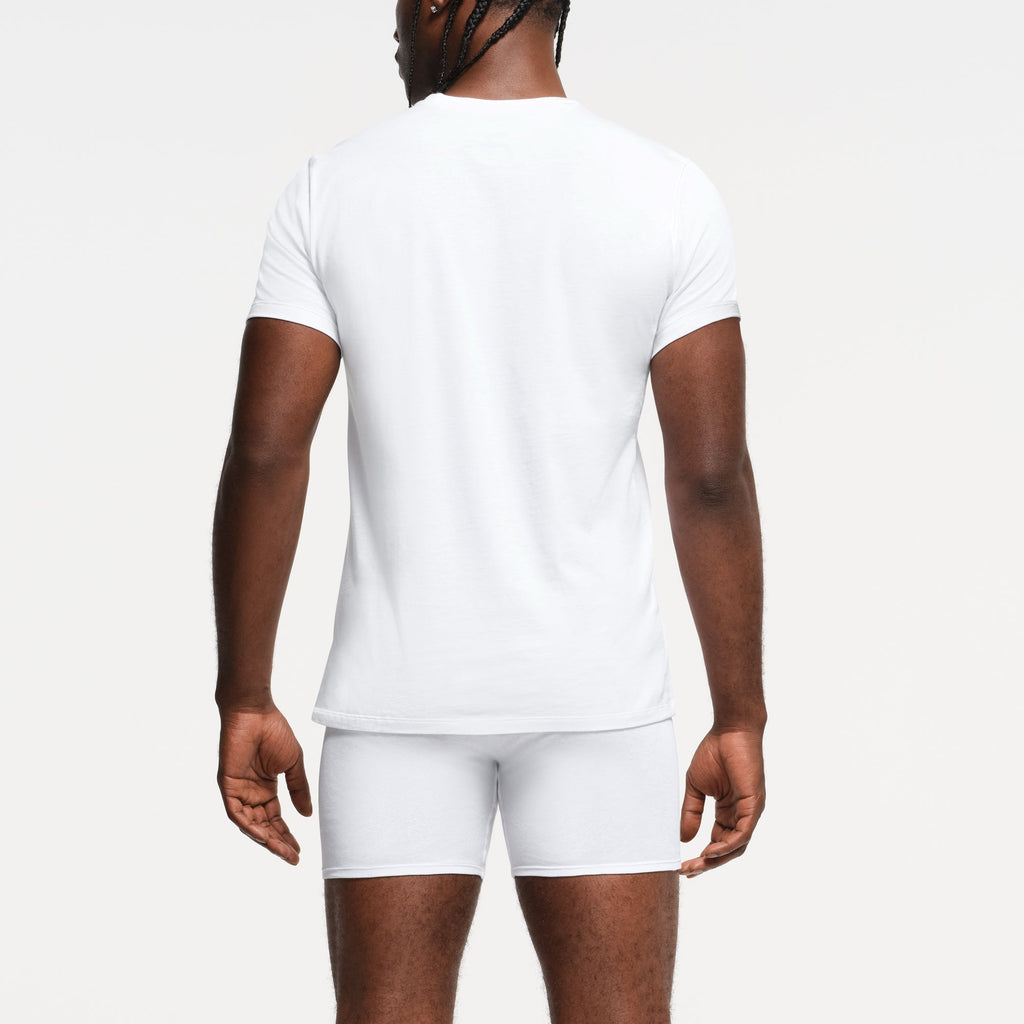 SKIMS BASICS MENS LIGHTWEIGHT T-SHIRT 3-PACK | CHALK