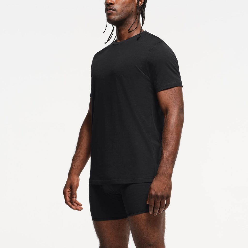 SKIMS BASICS MENS LIGHTWEIGHT T-SHIRT 3-PACK | OBSIDIAN