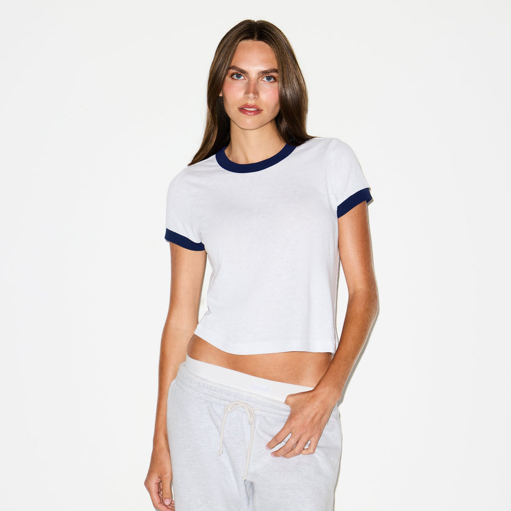 WORN IN JERSEY BABY TEE | SNOW CONTRAST