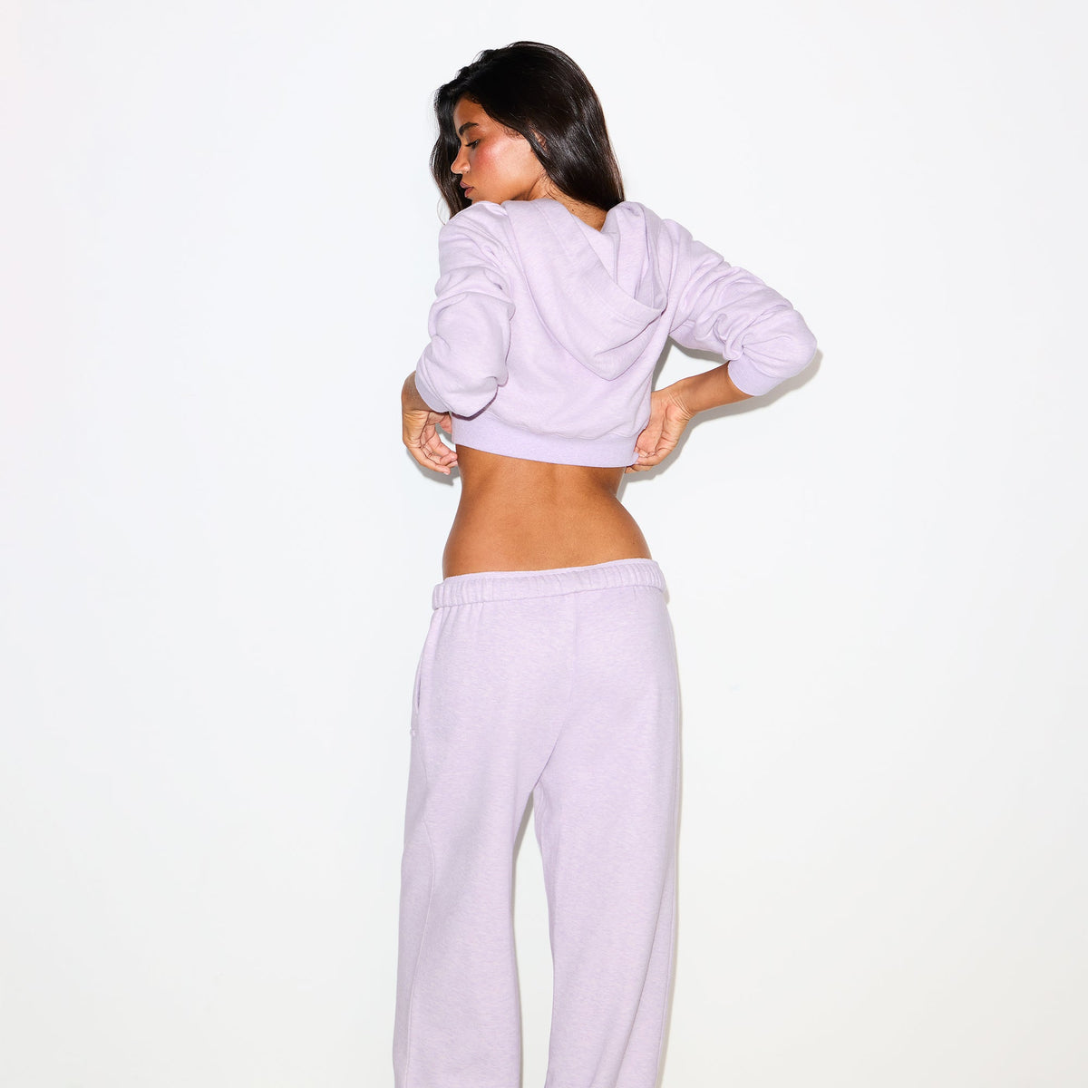 COTTON FLEECE CLASSIC STRAIGHT LEG PANT | PURPLE HEATHER