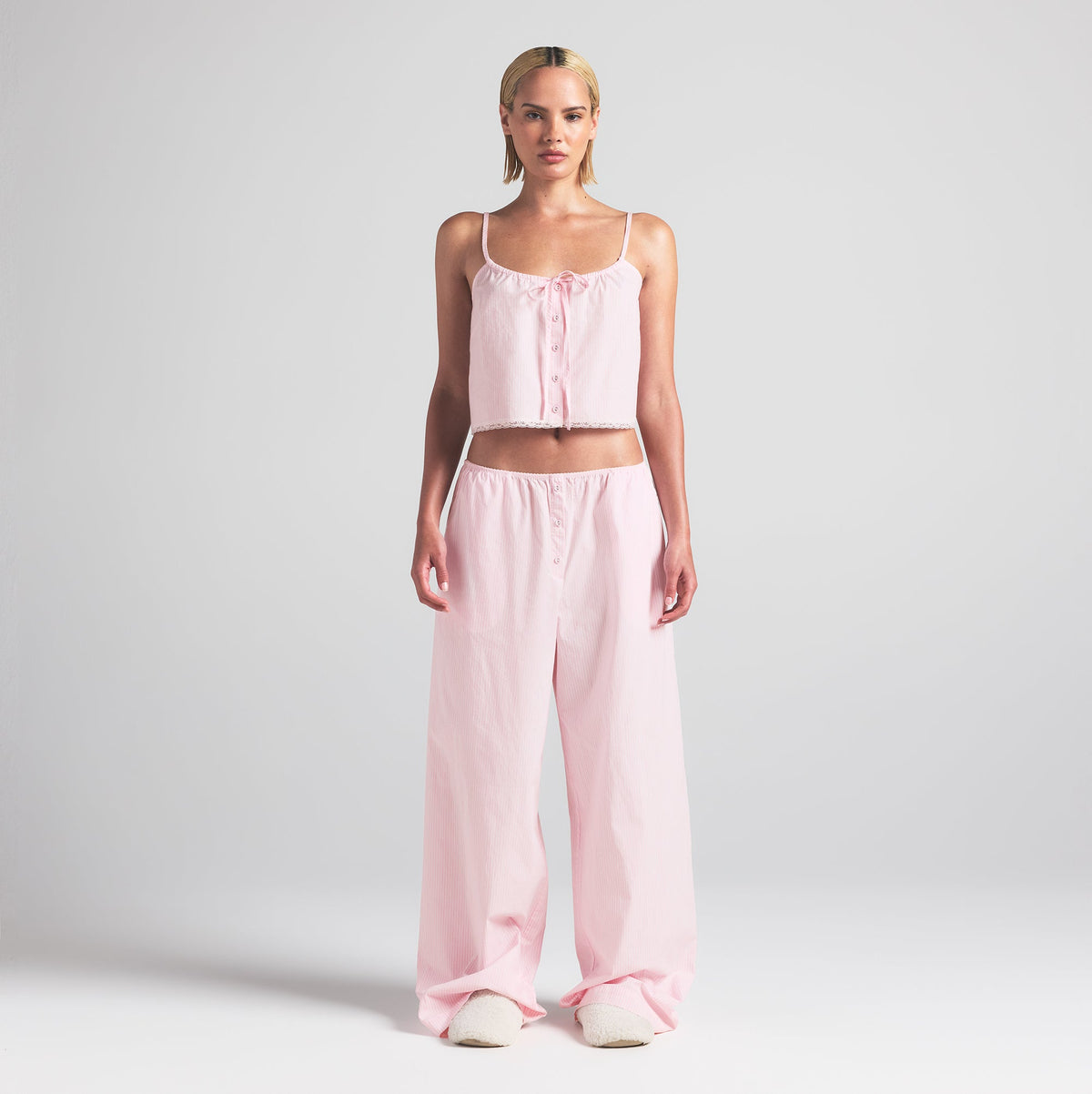 COTTON POPLIN SLEEP CAMI | CHERRY BLOSSOM STRIPE