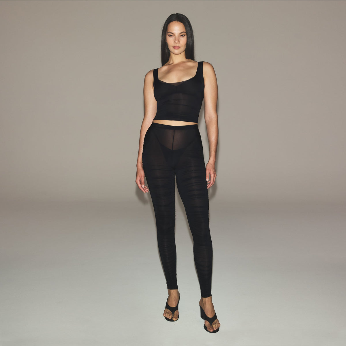 MILKY SHEER TANK | OBSIDIAN
