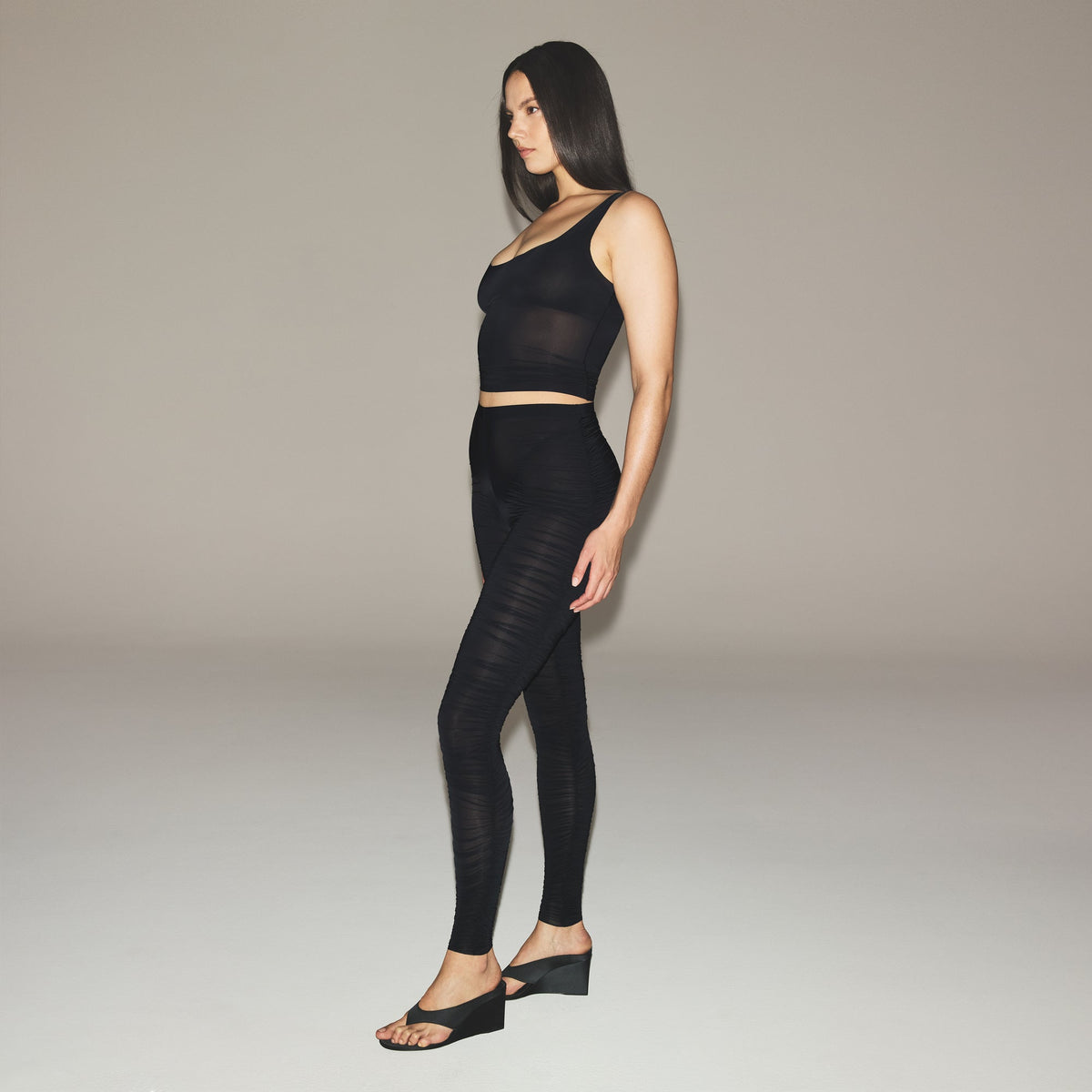 MILKY SHEER TANK | OBSIDIAN