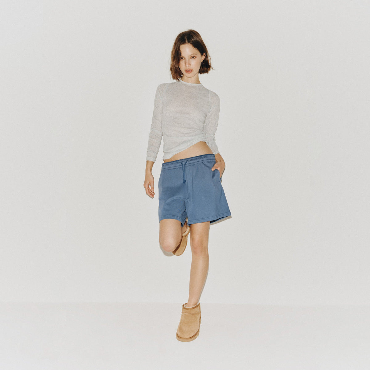 OUTDOOR HEAVY JERSEY LONG SHORT | HARBOR